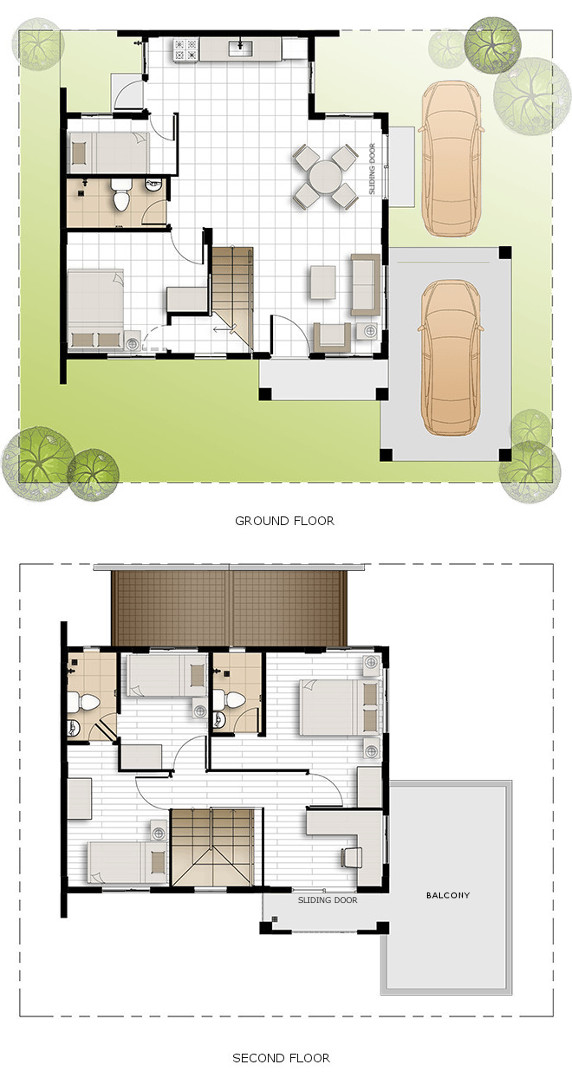 Freya Floor Plan House and Lot in Cavite