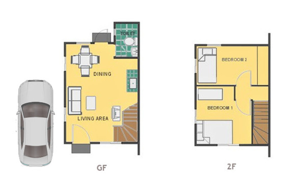Mika Floor Plan House and Lot in Cavite